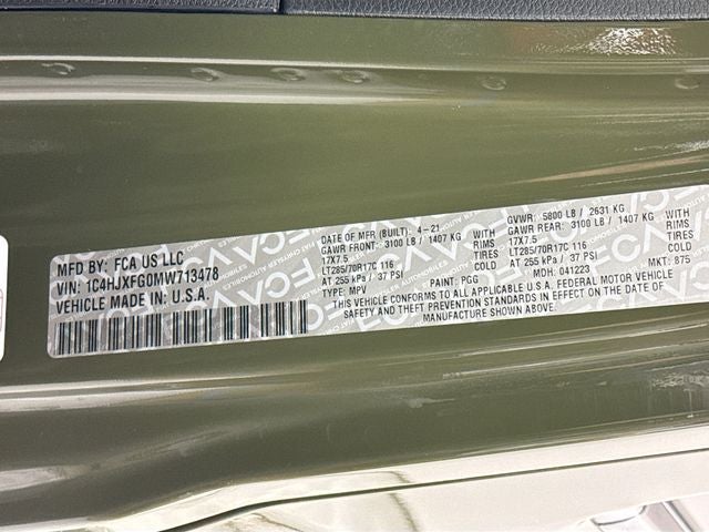 2021 Jeep Wrangler Unlimited Rubicon