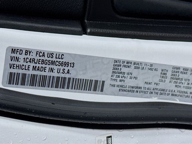 2021 Jeep Grand Cherokee 80th Anniversary Edition