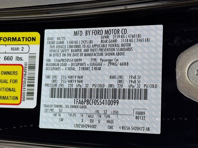 2025 Ford Mustang SPEC LAUNCH 810HP