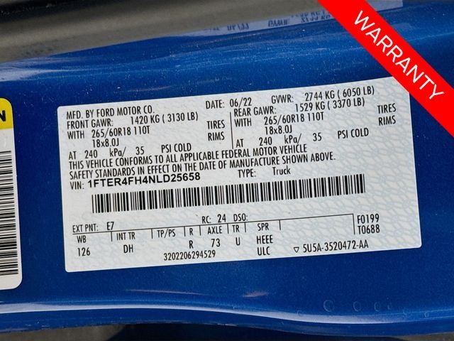 2022 Ford Ranger Lariat