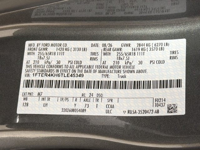 2026 Ford Ranger Lariat