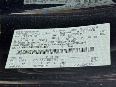 2019 Ford F-150 Lariat