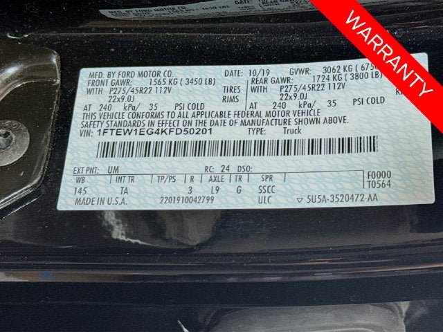 2019 Ford F-150 Limited
