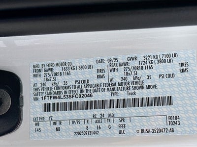 2025 Ford F-150 Tremor