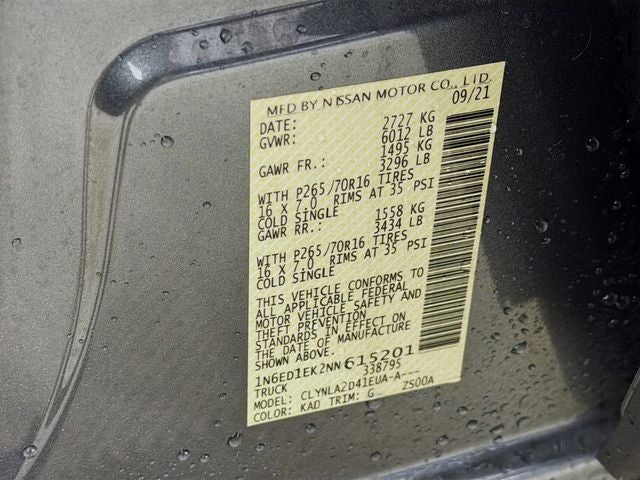 2022 Nissan Frontier S