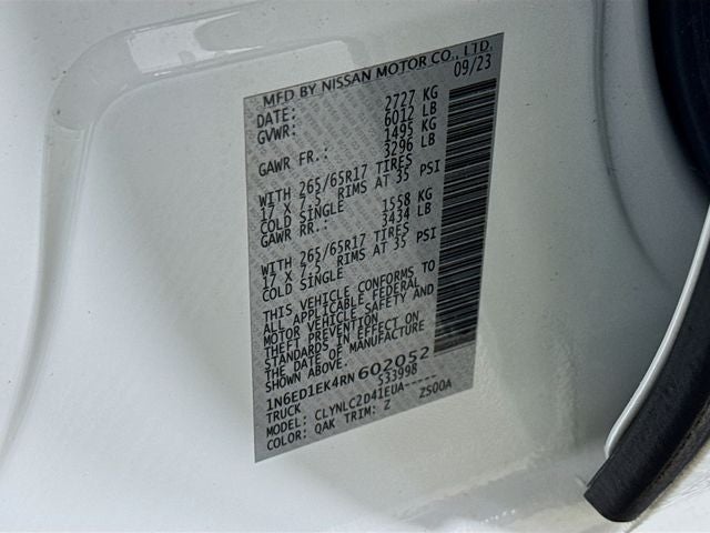 2024 Nissan Frontier SV