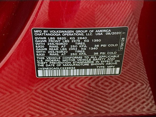 2020 Volkswagen Atlas Cross Sport 3.6L V6 SEL Premium 4Motion