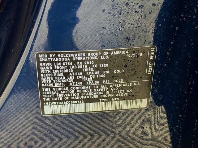 2019 Volkswagen Atlas 3.6L V6 SE w/Technology