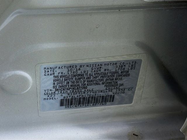 2019 Nissan Versa 1.6 S