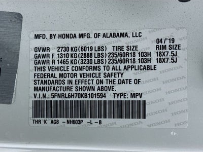 2019 Honda Odyssey EX-L