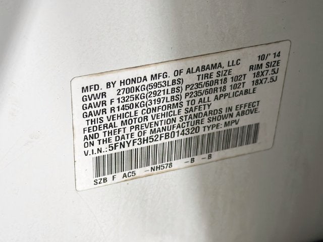 2015 Honda Pilot EX-L