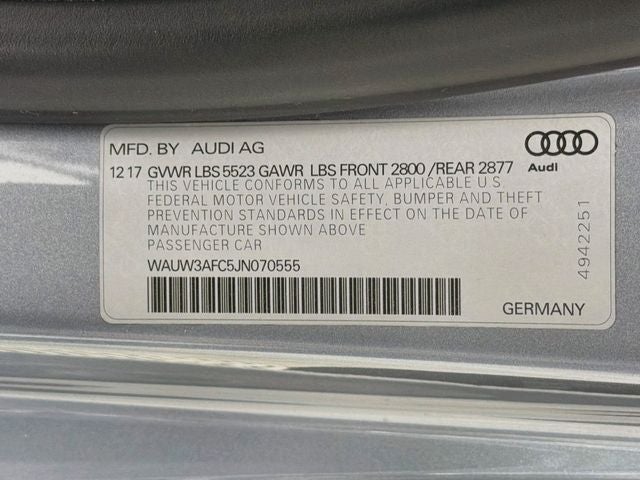 2018 Audi A7 3.0T Premium Plus quattro