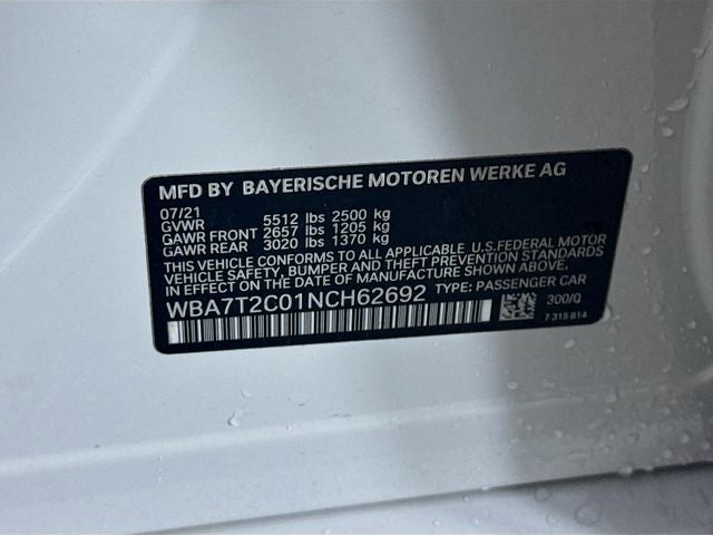 2022 BMW 7 Series 740i